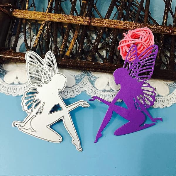 Fjärilsängel metallskärformar stencil för DIY scrapbooking album stämpelpapper