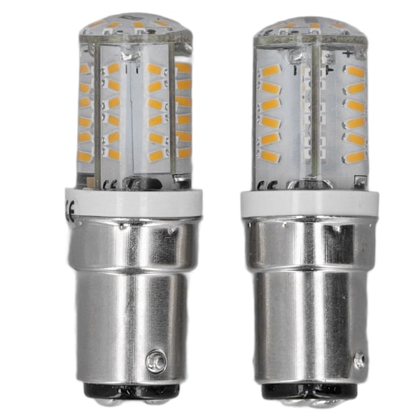 2 stk BA15D LED-pære Super Lys LED-erstatningspære Varmt Lys 270Lm 12V 3W 57LED