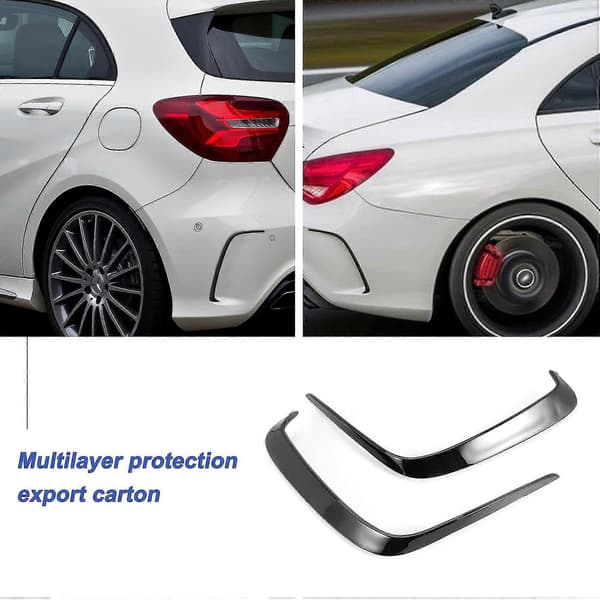 1 par Sort ABS Bagkofanger Splitter Spoilere Canard Til W176 A200 A250 A45 Til Amg 2013-20