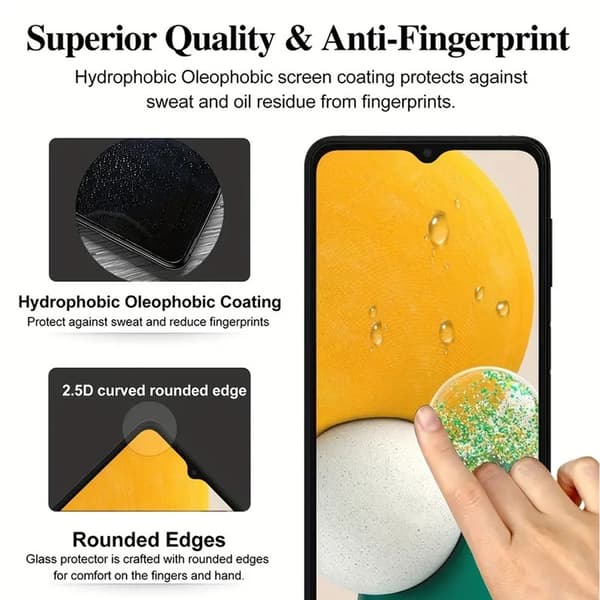 [2-PACK] Egnet for Samsung A13 4G skjermbeskytter i herdet glass
