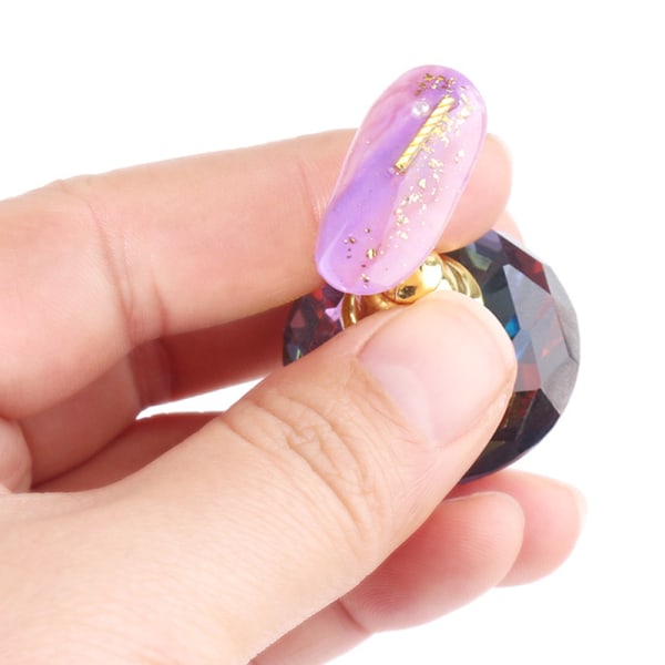 Magnetisk nagelhållare Övningsträning Display Stativ Akryl Kristallhållare Legering Falsk Nagelspets Salong Gör-det-själv manikyrverktyg Purple