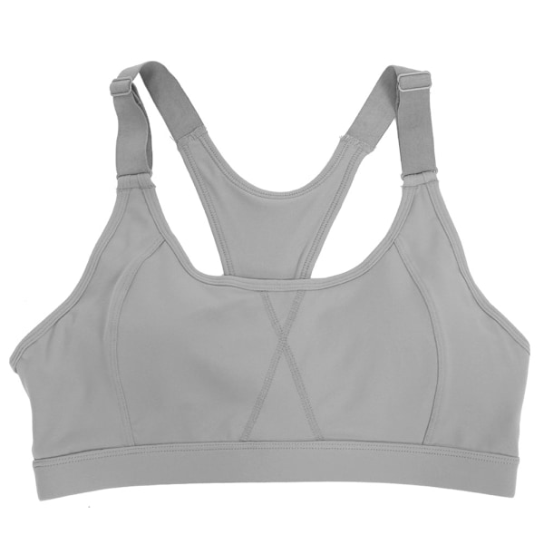 Yoga Fitness Tränings-BH med Vaddering för Kvinnor, Snabbtorkande Underkläder (Grå S)