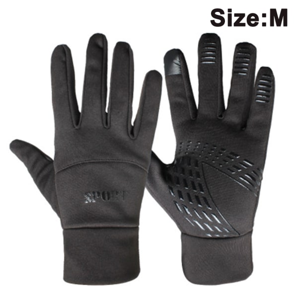 Sports fleece stretch warm gloves men and women winter running f