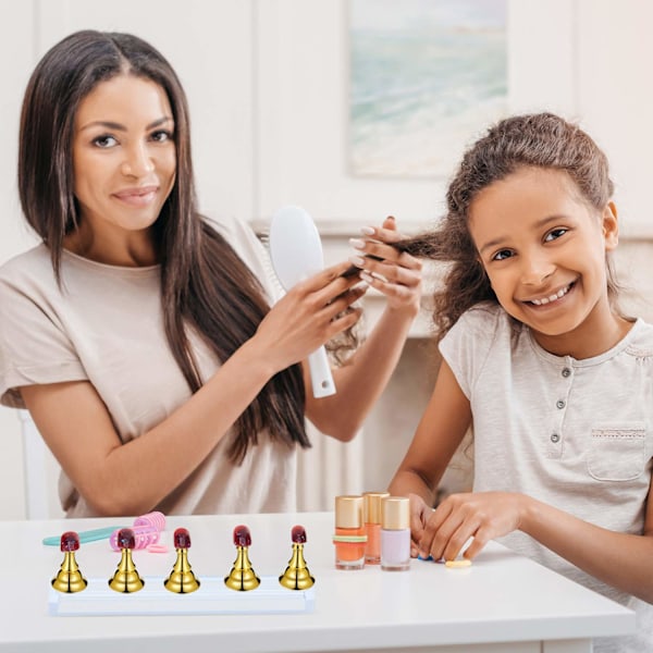 2 Sæt Akryl Negle Display Stativ Negle Tip Øvelsesstativ Magnetisk Negle Øvelsesholder til Falske Negle Tip Manicure Værktøj