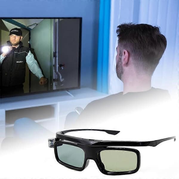 GL1800 3D-briller Letvægts High-definition Billede PC Sorte Aktive Shutter 3D-briller til DLP LINK 3D-projektorer/TV'er