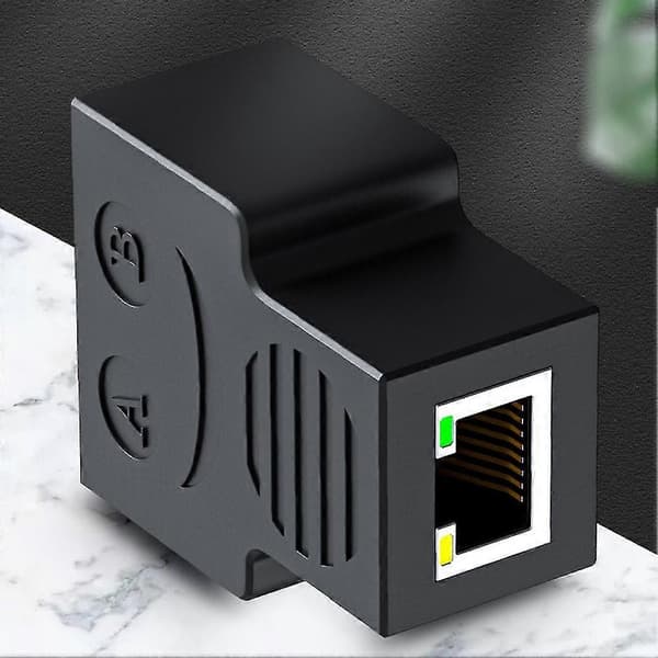 Etet Splitter 1 Til 2 Rj45 Adapter Internett Samtidig, USB Til Dobbel-Fe Rj45 Po