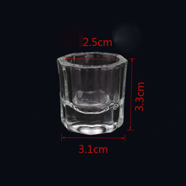 4 st Mini Glas Kristallkopp Spikkonst Akryl Vätska Pulver