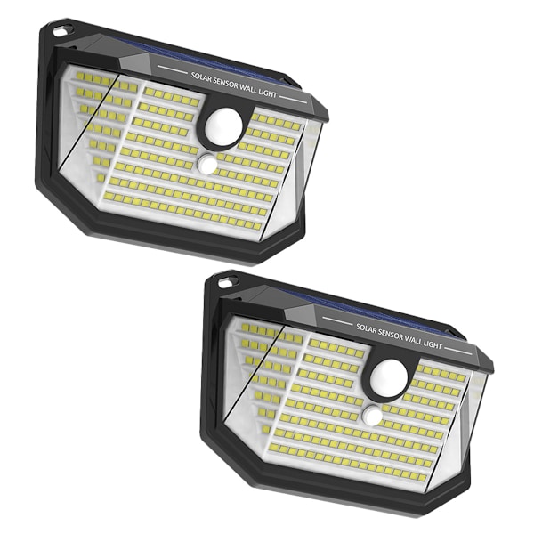 Lampe Solaire Exterieur, 178 Led Lumière Solaire Extérieure, Ip65 Etanche Lampe Solaire Avec Détecteur De Mouvement, Éclairage Grand Angle À