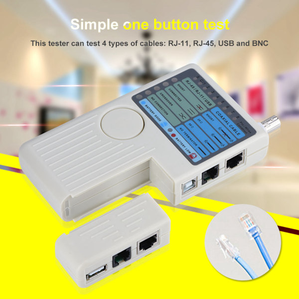 RJ45 / RJ11 / USB / BNC Nätverkstestare LAN-kabelspårare Detektor