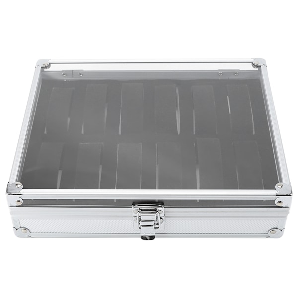 12 Række Aluminium Rektangulær Ur Smykke Display Opbevaring Organizer Box (12 Rækker)