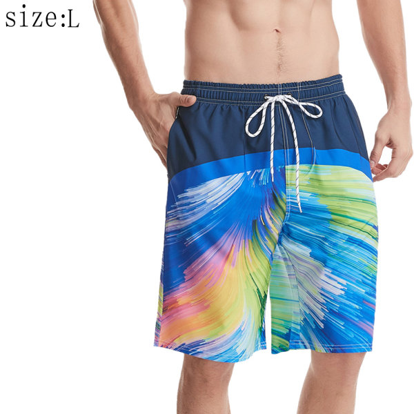 Summer men's quick-drying beach pants five-point swimming pants