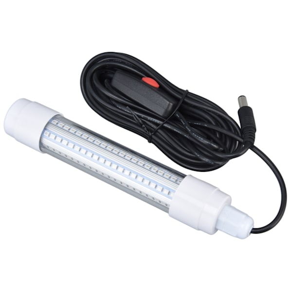 Fiskelampa 126 LED IP68 Vattentät 1000lm Nedsänkbar Nattfisk Sökare Lampa 13W AC12‑36V Vitt Ljus