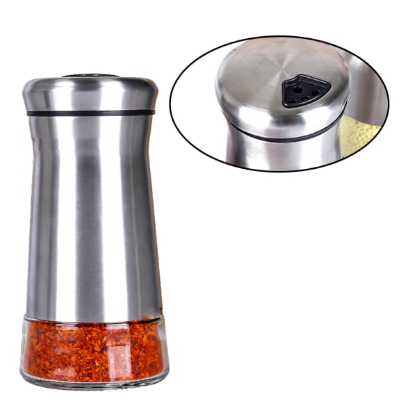 Salt och peppar shakers set - Krydddispenser med justerbar