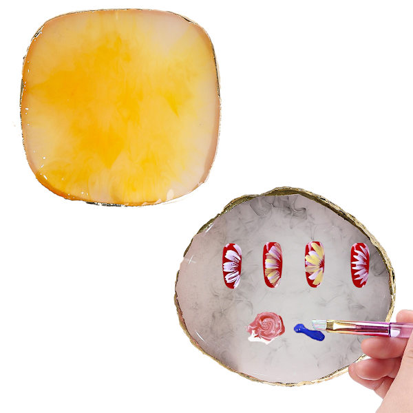 2 stk. Harpiks Neglekunst Palette, Neglekunst Maleri Blandet Farve