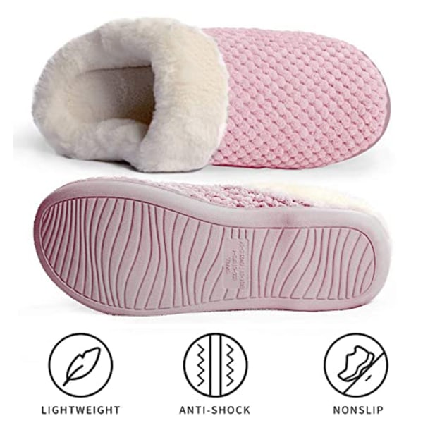 Mjuka minnesskum tofflor för kvinnor Komfort Varma Slip on Hou