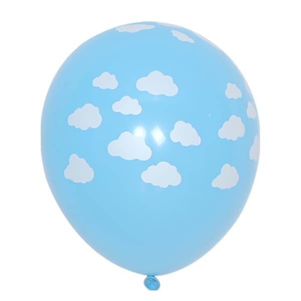 100 stk. blå sky latexballonger, medium blå sky, matt B