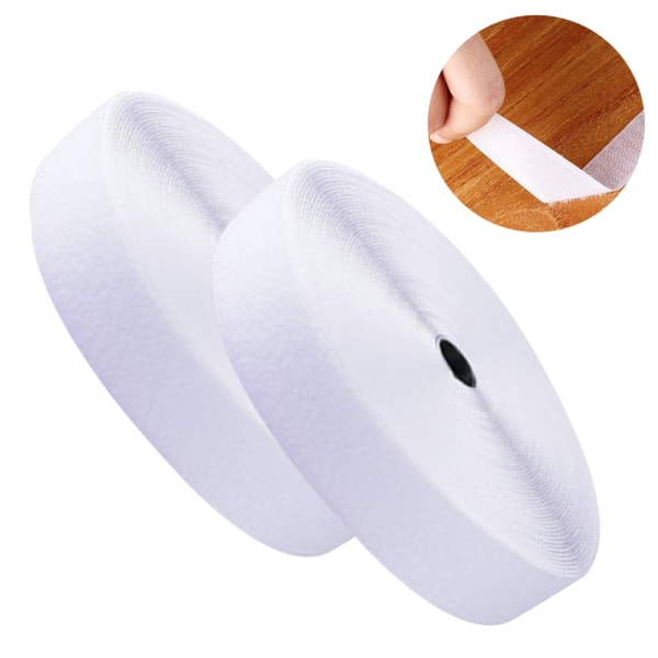 Kardborreband med självhäftande fäste, bredd 20 mm, längd 5 meter