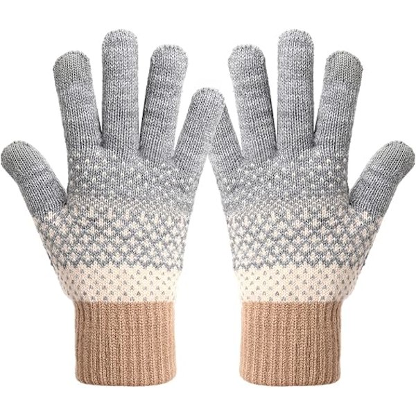 Termiske handsker til kvinder Vinter Touch Screen Handsker Elastisk Varm Strik