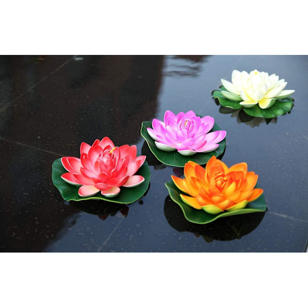NAVAdeal 4 stk. 7 tommer kunstige flydende skum Lotusblomster til
