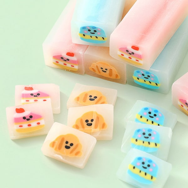 Frugt Blyantsviskelæder, sødt rektangulært viskelæder Kawaii viskelæder til