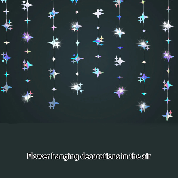Juhlatavarat nelikulmainen tähti paperi-garland-bannerit Beam