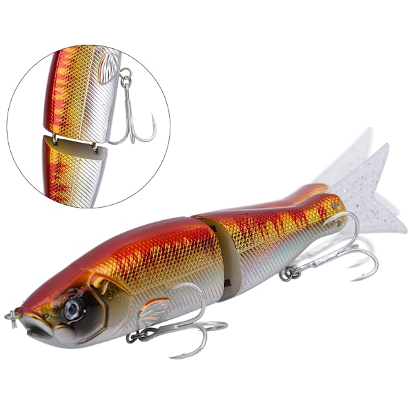 Hårt Bete 3D Fisk Ledade Wobblers Pencil Konstgjort Bete Triangelkrok (E)