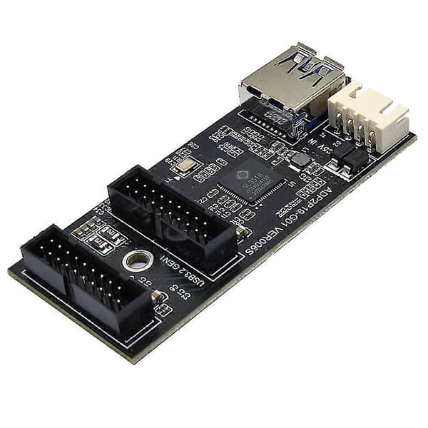 Usb3.2 N1 19pin Til Dobbelt 19pin Adapter Expans A-key Med Sata 15pin Til 4pin Kabel