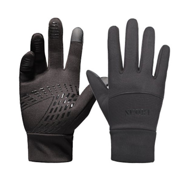 Sport fleece stretch varma handskar män och kvinnor vinter löpning f