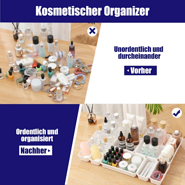 9-delt skuffeorganisator, kommodeorganisator, skuffeorganisator