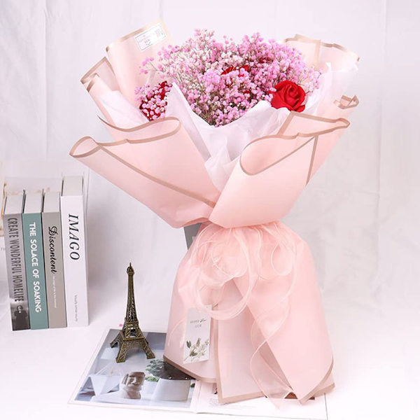 1 förpackning blomsteromslag - rosa