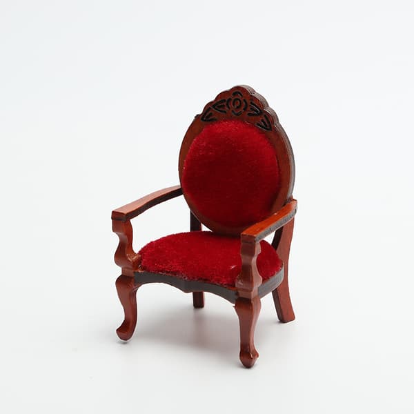 2 STK 1:12 Miniature Hus Møbler Træ Udskåret Enkelt Sofa Ch