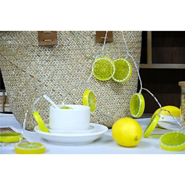 Frukt Citron Skiva Ljusslingor LED Blinkande Slinga Batteri Powe