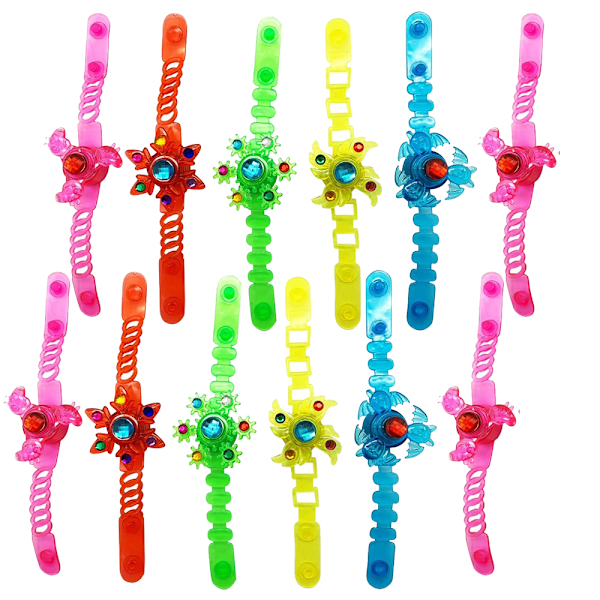 12-pack lysande festartiklar för barn, LED-armband som lyser i mörkret, roliga presenter till pojkar, flickor, priser i klassrummet, LED-tagg