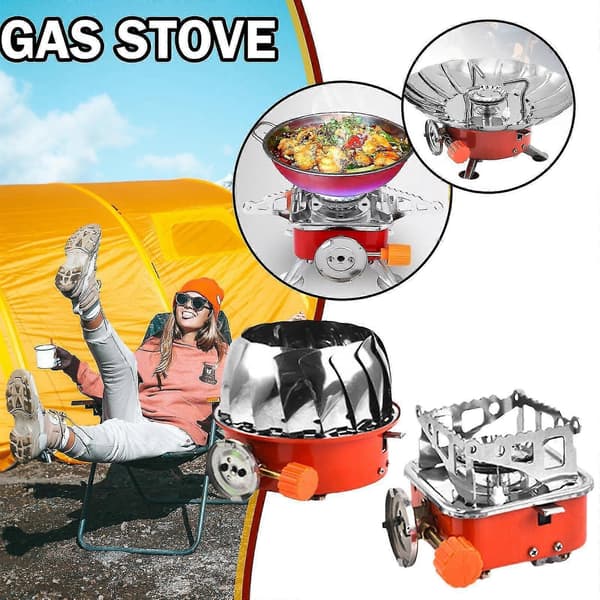 Bärbart gasolkök för utomhusbruk, camping och vandring Lotus shape