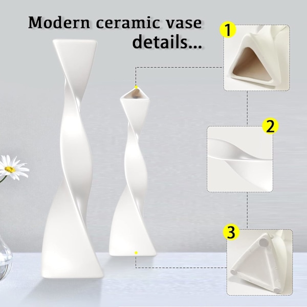 Høj Gulv Vase Keramik Vaser Moderne Hjem Decor Blomster Vase til
