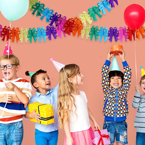 10 Stykker Farverige Regnbue Banner Farverig Fest Papir Girland
