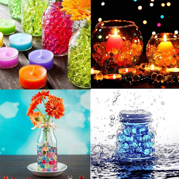 Blå Vatten Jelly Beads, Kristalljord Vattenpärlor Gel för Innovativa Blomsterarrangemang, Sensoriska Verktyg med Bra Elasticitet, Giftfria Rena Färg Gel Pärlor