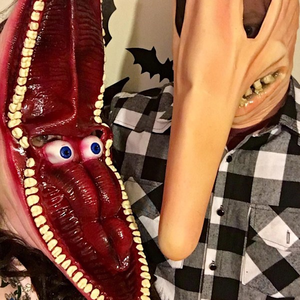 Halloween-pääpeite lateksista, Halloween-cosplay-asu, pääpanta, kypärä juhlan koristeluun