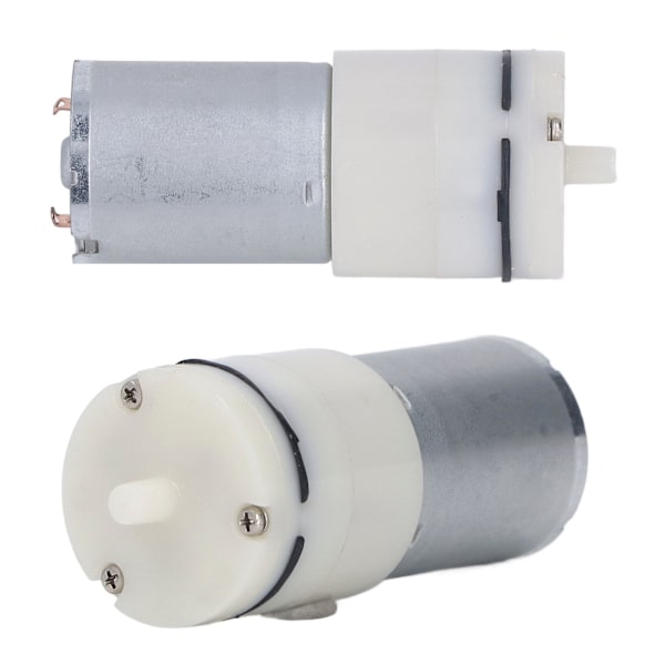 Mikro luftpump Elektrisk pneumatisk membranvakuum mekanisk transmission 1 port 370 Vit DC24V