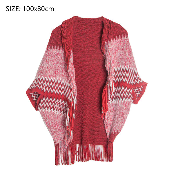 Naisten lämmin huivitakki avoimella etuosalla Poncho Cape värilohko