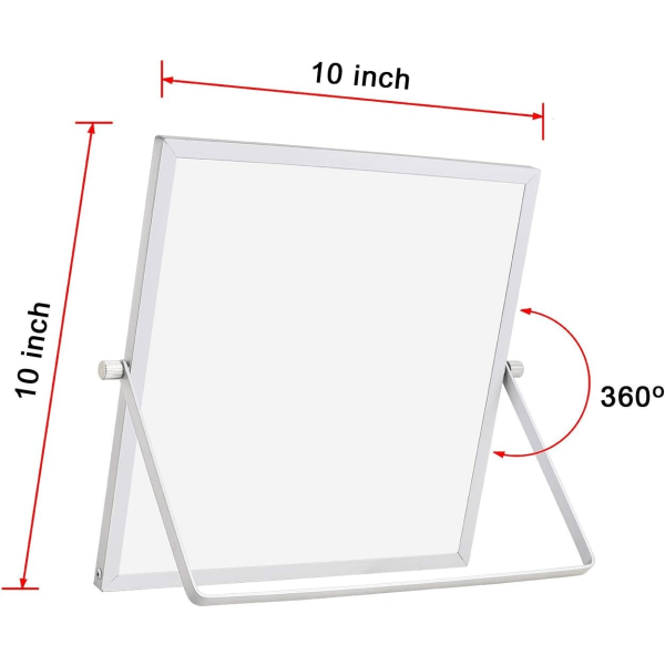 Liten torr raderbar whiteboard, magnetisk skrivbords whiteboard 10\" x