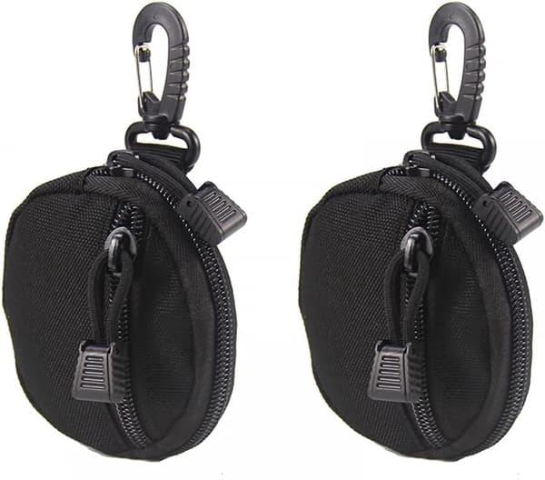 (Svart) 2 st Tactical Myntbörs, Hängande EDC-väskor med krok ?f
