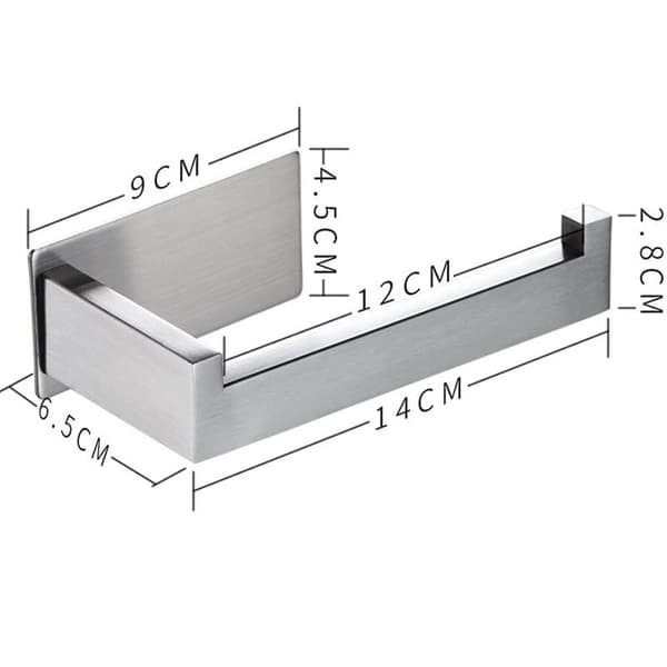 Toiletpapirholder, toiletpapirholder uden boring, rustfrit