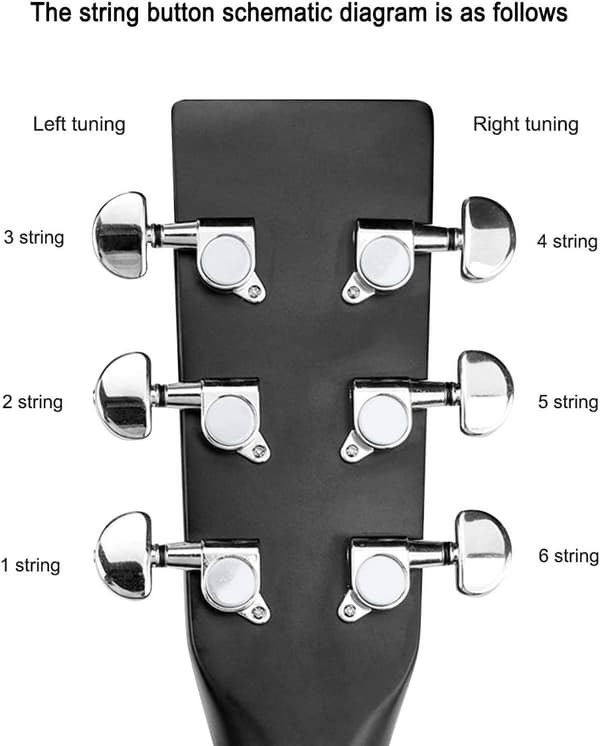 6 st 3L3R Gitarr Stämskruvar, Gitarrstämmare, Stämskruvar Mekaniska Stämmare S