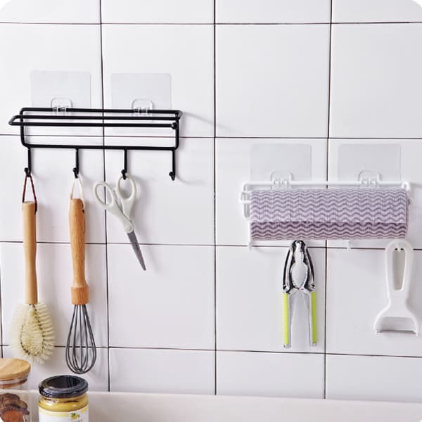 Svamp holder med sugekopper Sort 22*9.5*8.3cm
