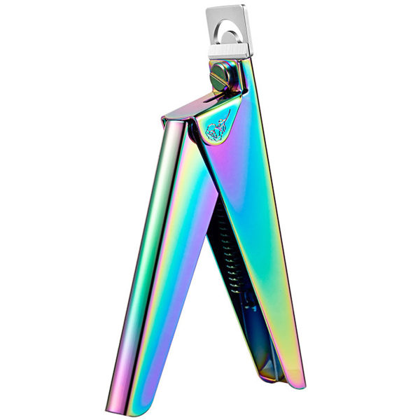 Justerbare Negleklippere til Akrylnegle, Regnbue Rustfrit Stål Falsk Negle Tip Cutter Trimmer, Manicure Værktøjer