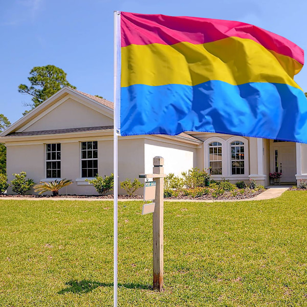 Pansexuell Flagga, Hållbar Konstruktion för Utomhusbruk, Metallöljetter Polyestermaterial För Varaktiga Visningar