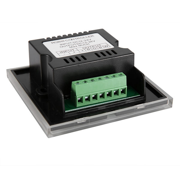 Väggmonterad Färgglad RGBW LED Touch Panel Controller Dimmer Switch för LED Strip Light Svart