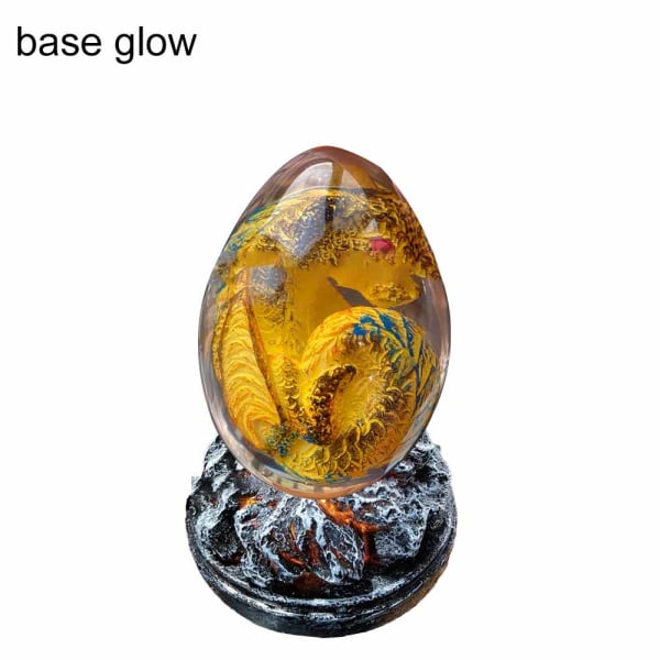 Vulkan-dragegg med base, Harpiks Vulkan-dragegg, Borddekor