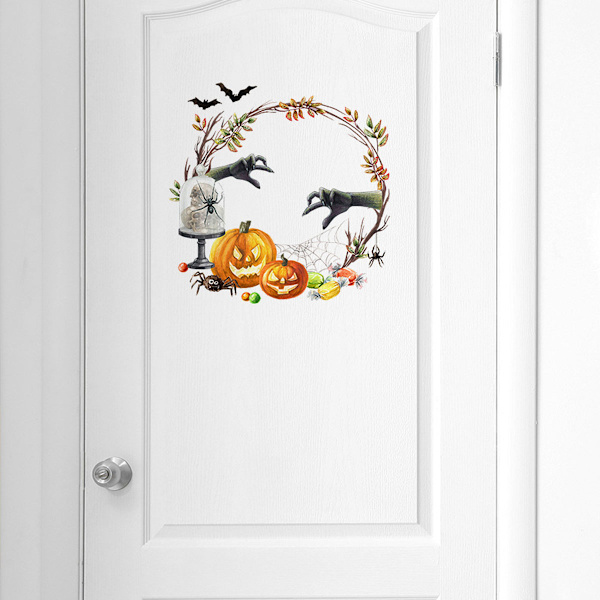 3 sett med Halloween kreative gressring spøkelseshånd gresskar hjem